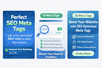 write SEO optimized titles and meta descriptions for your website