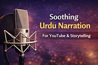 record soothing urdu narration for youtube videos and storytelling