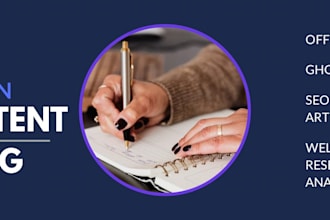 write research based blogs and articles, research analysis, SEO content writing