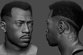 sculpt realistic 3d head 3d bust model full bod model 3d face 3d portrait