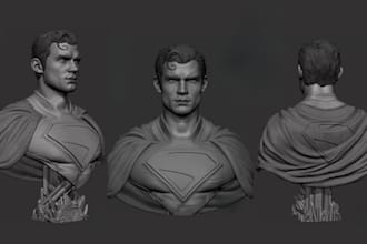 sculpt 3d head 3d face likeness 3d bust up 3d portrait for model 3d printing