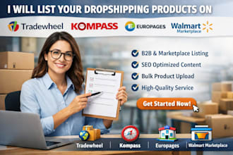listing dropshipping product tradewheel kompass europages walmart marketplace