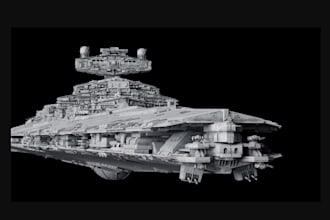 do 3d spaceship miniature stl for tabletop gaming, 3d star wars spaceship model