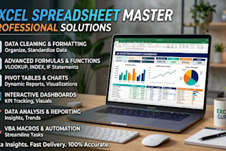 do excel vba, macro, formulas, dashboards, googlesheets with formulas