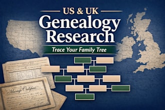 conduct professional US and UK genealogy research using public records