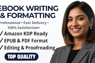 ghostwrite, format, and publish your ebook and book for amazon kindle and print