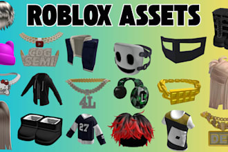 create unique roblox ugc accessories layered clothing, chain, hair, necklace