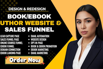 do ebook landing page, book author website do ebook sales funnel ebook promotion