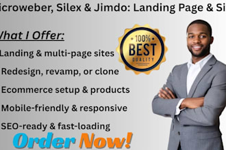 design professional microweber website for silex sitew jimdo high langing pages