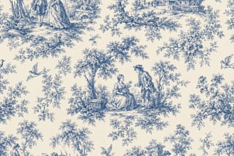 create toile de jouy seamless pattern design fabric, wallpaper  textile print