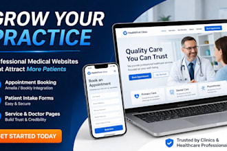 design medical healthcare website, wordpress  clinic site to get more patients