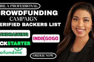 generate active verified backers list for indiegogo, kickstarter and gofundme
