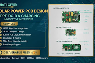 design solar power pcb, mppt, dc dc converter, battery charging circuit