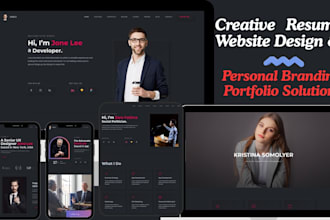 creative resume website design and personal branding portfolio solutions