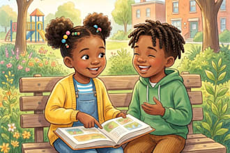 picture watercolor book illustration, children book illustration, story book art