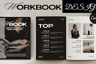 design workbook design, journal design, pdf lead magnet design, ebook design
