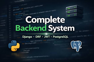build a complete django backend system
