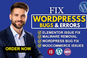 fix woocommerce issues, errors, wordpress bugs fix and malware removal