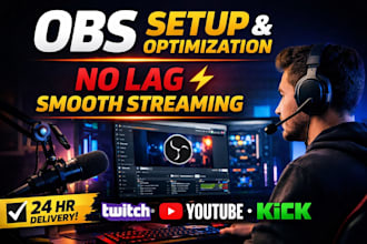 setup, optimize and fix obs studio for smooth streaming on twitch youtube kick