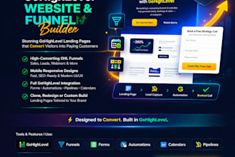 build gohighlevel website go high level funnel builder go highlevel landing page