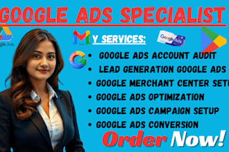 create setup manage optimize google ads adwords ppc campaign gmc expert