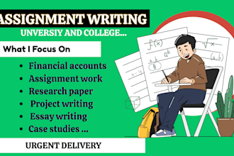 do your assigment, project work, essay writing for college and university