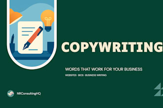 write website copy, a professional bio, or business copywriting for your brand