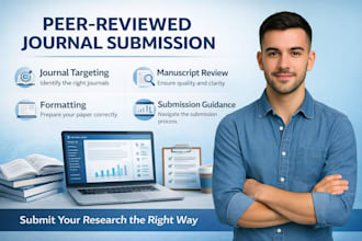 guide and assist with peer reviewed journal submission and publication process