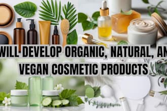 develop organic natural and vegan cosmetic products