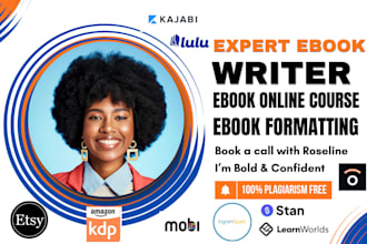 ghostwrite ebook online course content, ebook formatting, ebook ghostwriter
