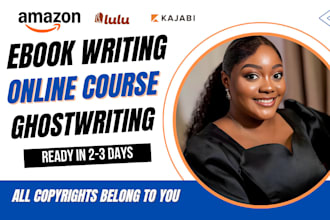 ghostwrite ebook online course content, ebook formatting, ebook ghostwriter
