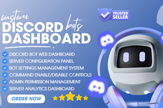 build a discord bot dashboard, web panel or bot control panel