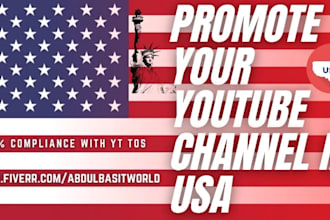 manage your usa youtube promotion to usa based subs and views
