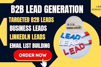 build a verified b2b lead generation, linkedln lead generation and prospect list