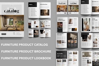 design b2b marketing furniture product catalog  for wholesales manufacturers