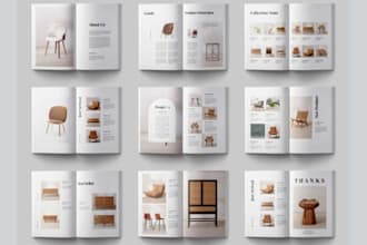 design update furniture catalog b2b product brochure for wholesale distributor