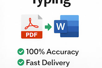 convert pdf to word and do fast typing work