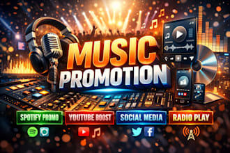 create and run ads spotify music promotion to grow streams and audience