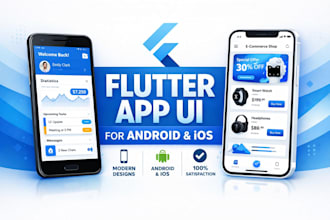 design flutter app UI for android and ios