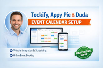 create tockify appy pie duda event calendar website app integration scheduling