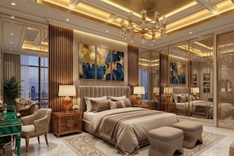 realistic virtual staging and interior design image editing