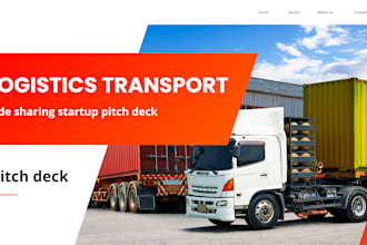 design logistics transport pitch deck ride sharing startup pitch deck