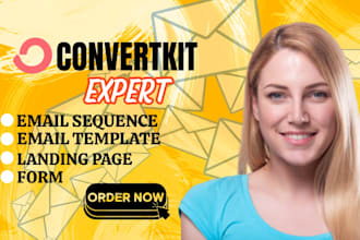 setup convertkit email marketing email campaign kit flows email template design