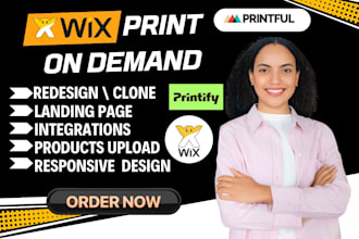 revamp design wix printful online store website redesign wix shop printify seo
