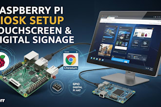 setup raspberry pi kiosk system with touchscreen digital signage and automation