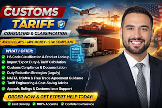 provide expert customs tariff and hs code classification