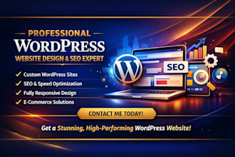 do professional wordpress website design, redesign SEO optimization expert