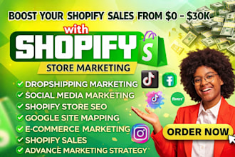 boost shopify store sales, ecommerce dropshipping marketing, shopify promotion