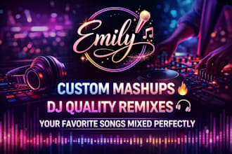 produce high quality custom mashup remix of your favorite songs