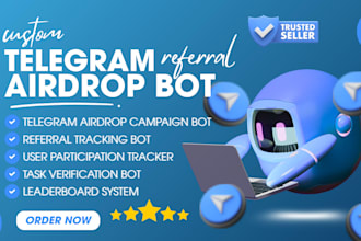build a telegram airdrop bot, referral bot or community campaign automation bot